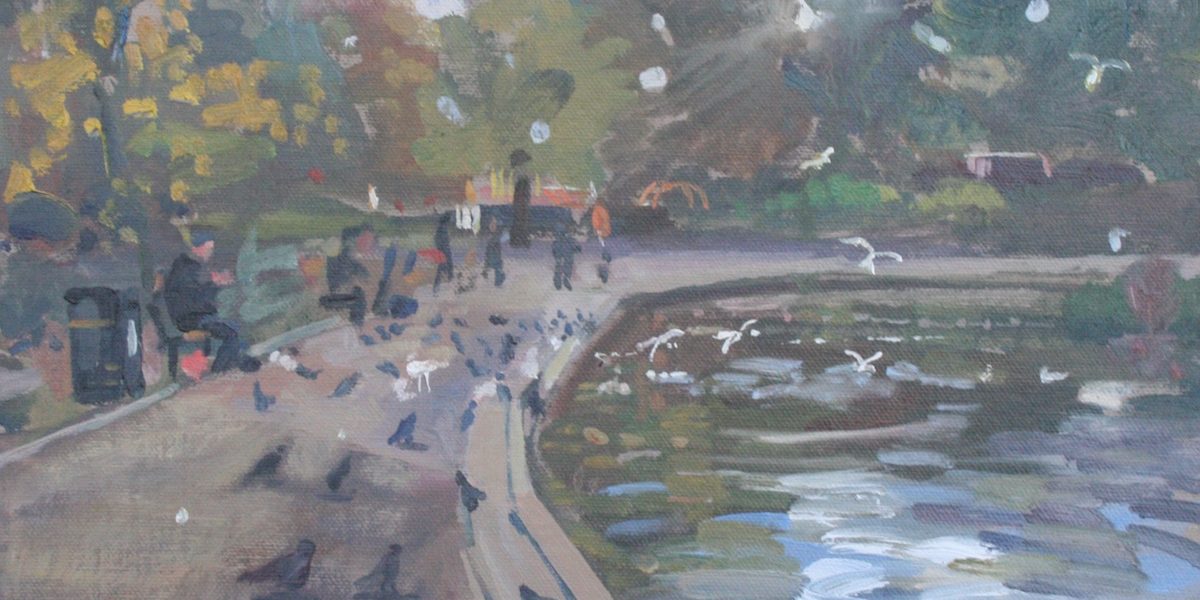 Boating Lake Alexandra Park 10" x 12" (SOLD)