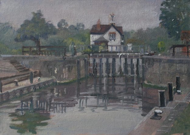 Goring lock on an overcast day Goring lock on an overcast day