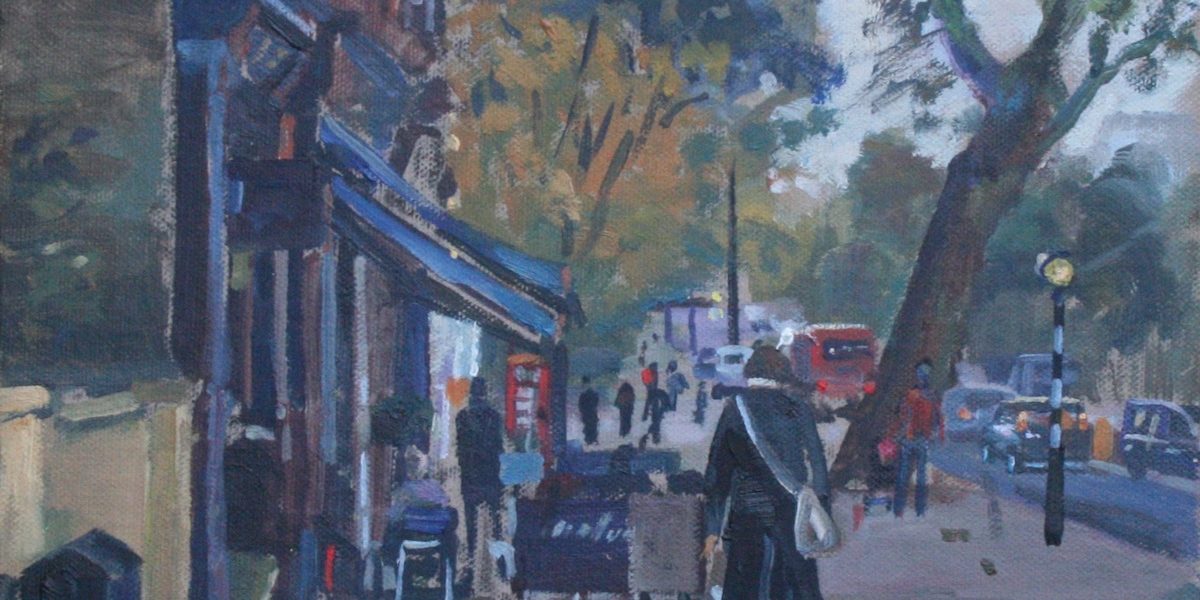 Passing Caluccio’s. Hampstead 10″ x 12″ (SOLD) available as a print on canvas Passing Caluccio's. Hampstead 10" x 12" (SOLD) available as a print on canvas