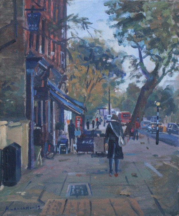 Passing Caluccio’s. Hampstead 10″ x 12″ (SOLD) available as a print on canvas Passing Caluccio's. Hampstead 10" x 12" (SOLD) available as a print on canvas