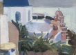Pink Bell Tower Santorini 10 x 14