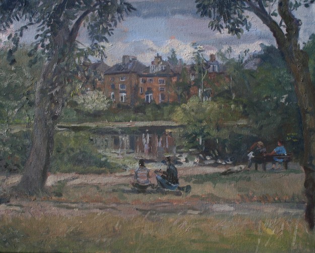 The Pond at Hampstead Heath 16″ x 20″ (SOLD) The Pond at Hampstead Heath