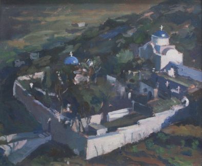 Two churches in Castro, Sifnos. Greece