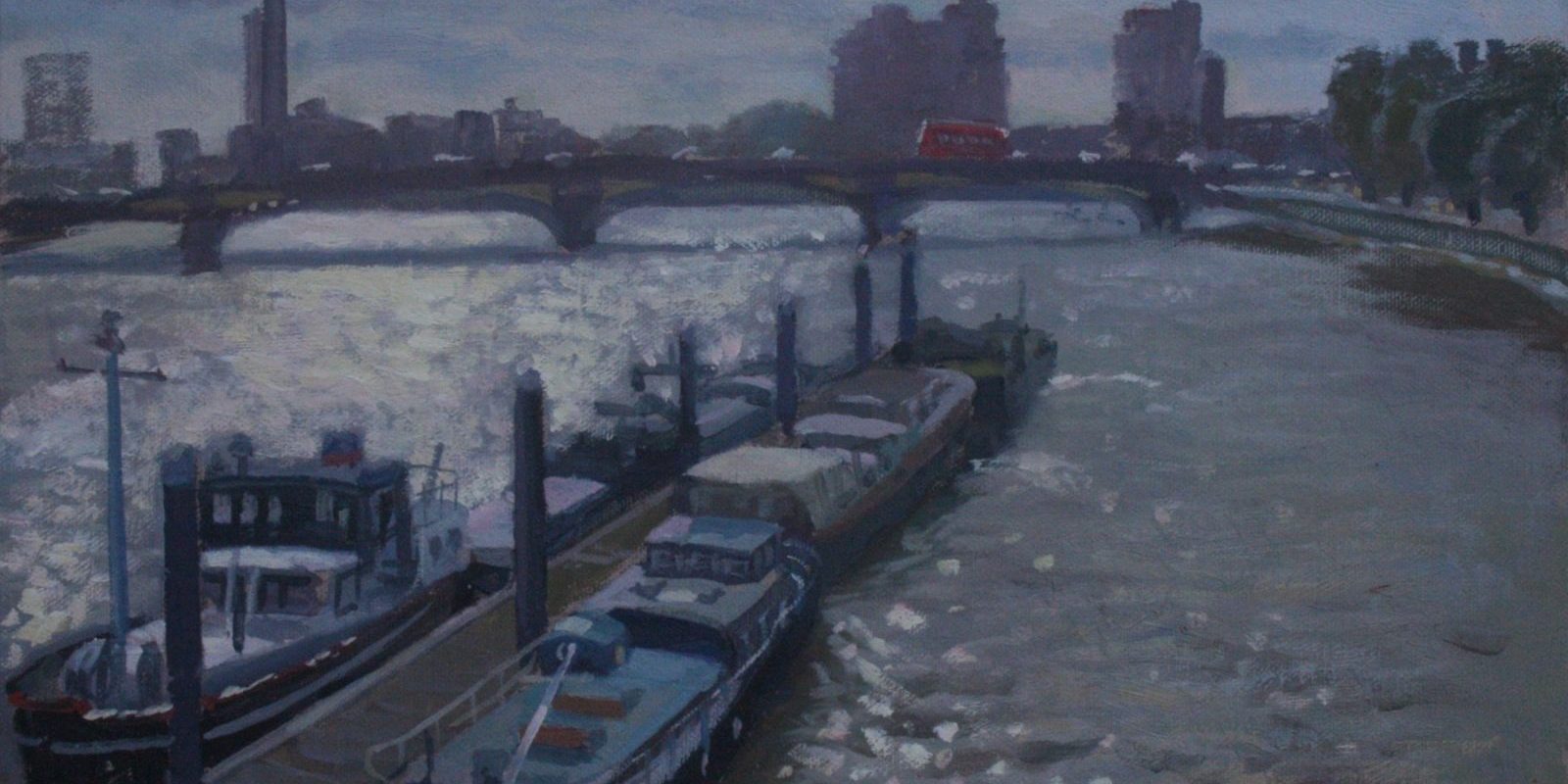 September Sparkle Albert Bridge 10″ x 14″ £200 September Sparkle Albert Bridge