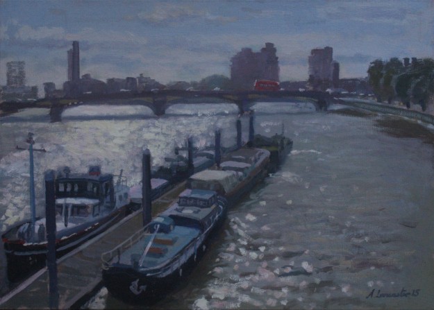 September Sparkle Albert Bridge 10″ x 14″ £200 September Sparkle Albert Bridge