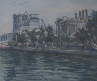 Cement works Elefsina (sea view) (10 x 14 ) £250