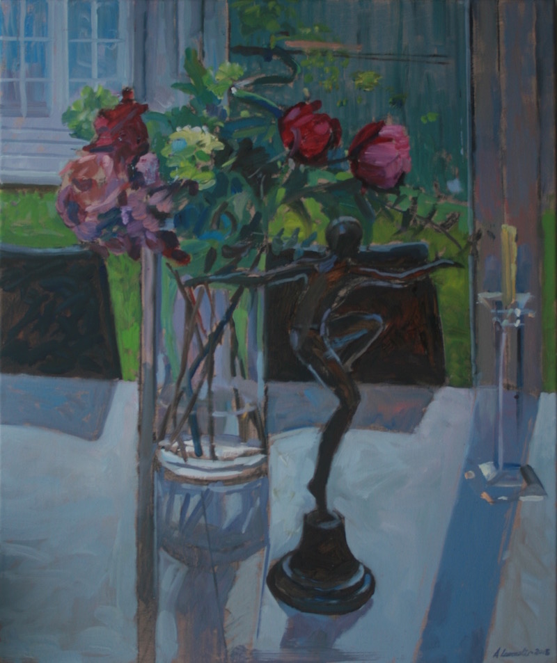 Flowers, Statuette and a Candlestick (20 x 24) £495