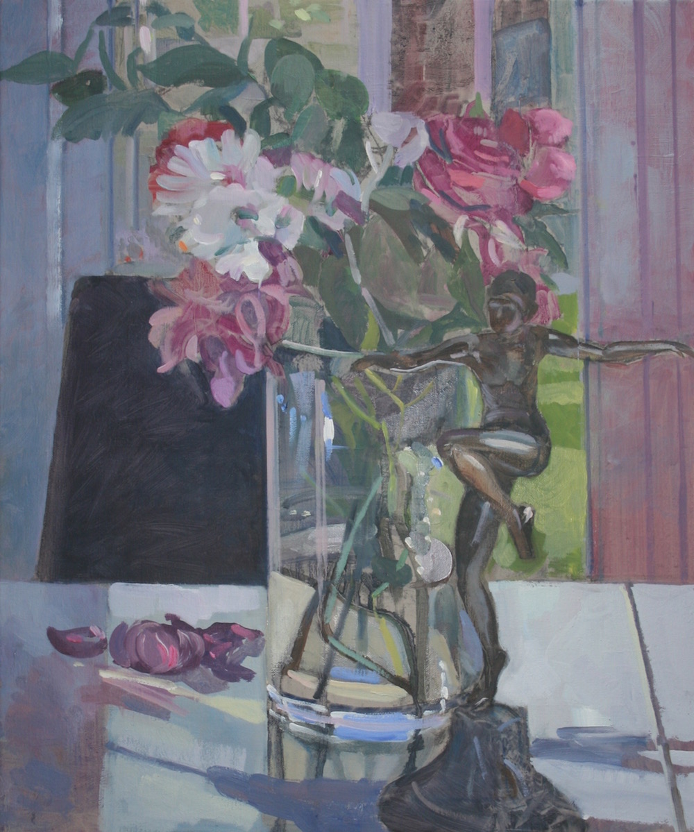 Pink and White Flowers with a Statuette (20 x 24) £495