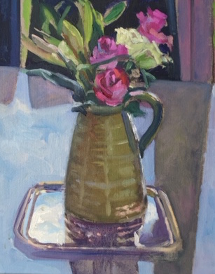 Roses in a Green Pitcher (10 x 12) £250