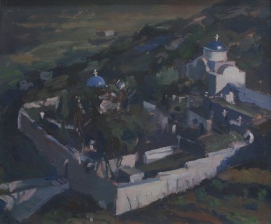 Two churches in Castro, Sifnos. Greece (12 x 10) SOLD