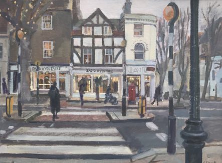 View Across Hampstead High Street 12 x 16 SOLD