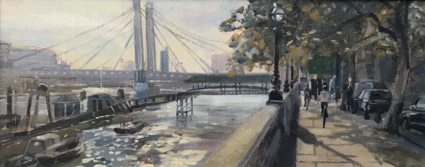 Albert Bridge, Looking East 10"x 24" £395