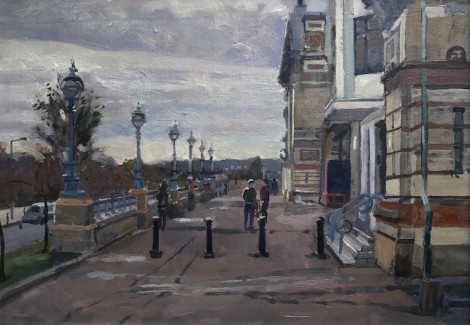 Alexandra Palace. Turning to Dusk 10" x 14" (sold) available as a print on canvas