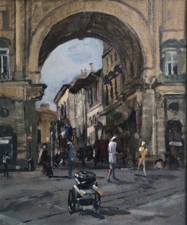 Dustcart, Florence 10" x 12" 2017