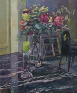 Flowers with Green Candle 20 x 24 £425