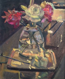 Glowing Flowers on Granite Worktop 10" x 12" £350