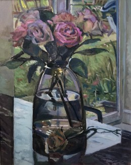 Roses on a Granite worktop 16" x 20" (available)