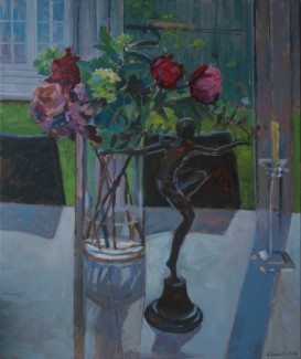 Spring Flowers with Statue 20" x 24 " £550