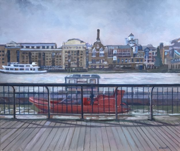 Thames Rocket opposite Butler's Wharf 20"x24" £350 (AVAILABLE)