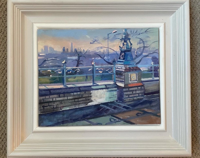 Alexandra Palace Looking over Crouch End and the City 15 x 13 framed. £450