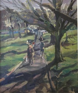 Early Spring Walk in Alexandra Palace 10 x 12 (available)