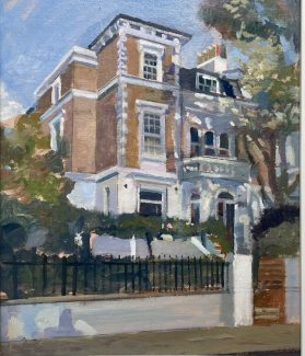 Stucco and Yellow Brick House, Landsdowne Road. W11