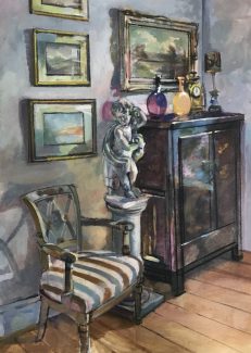 Interior with a Stone Statue (SOLD)