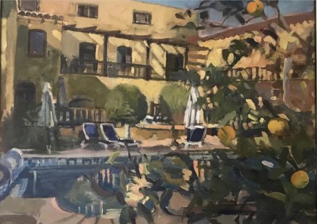 La Bodega Pool. Late Afternoon 12 x 16 (available)