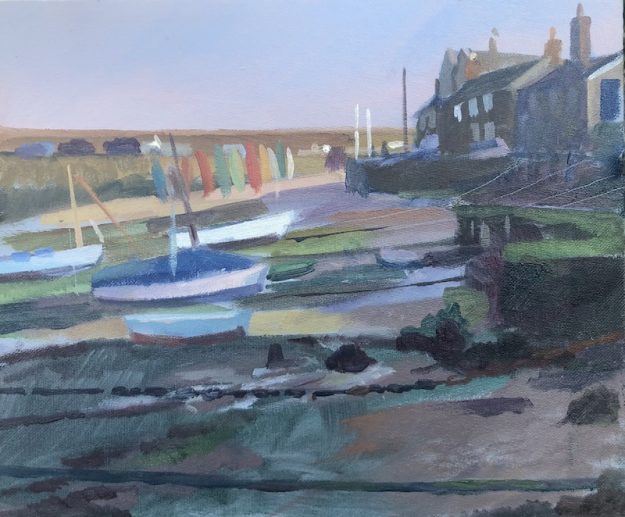 Mousehole Harbour, Contre Jour 10 x 12 (Available)