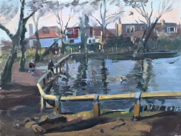 Spring Afternoon. Alexandra Park 12 x 16 (available)