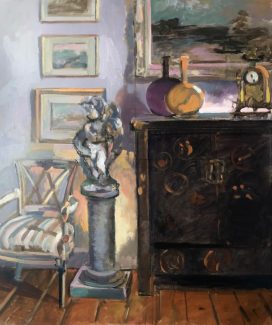 Statue and Chinese Wedding Cabinet 20 x 24 (AVAILABLE)