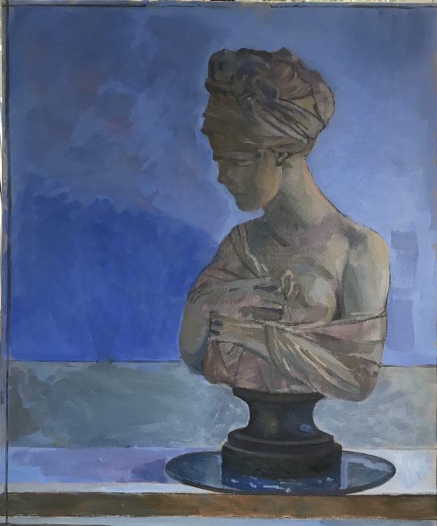 Stone Bust with a Blue Background 20 x 24 £475