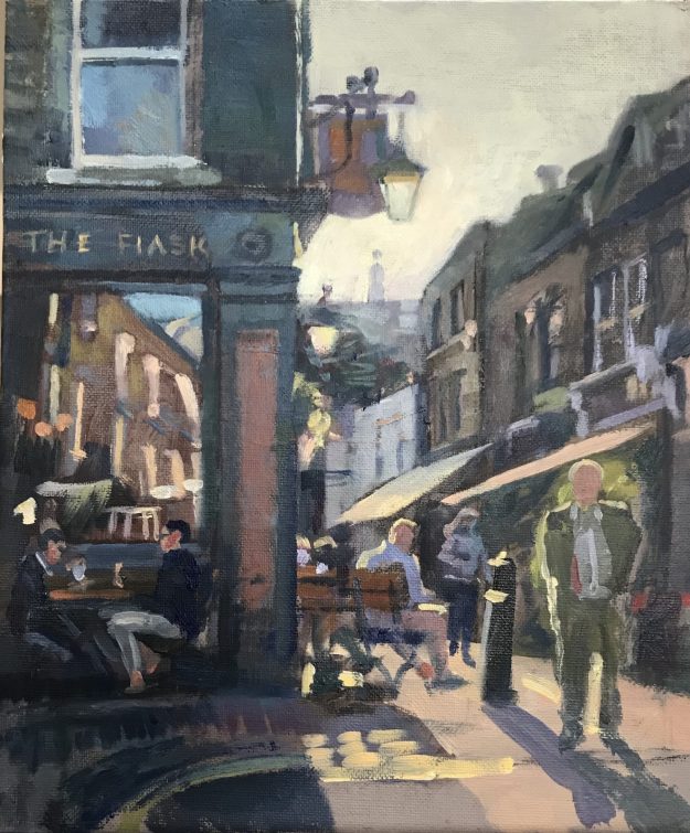 The Flask, Autmn Afternoon 10 x 12 SOLD