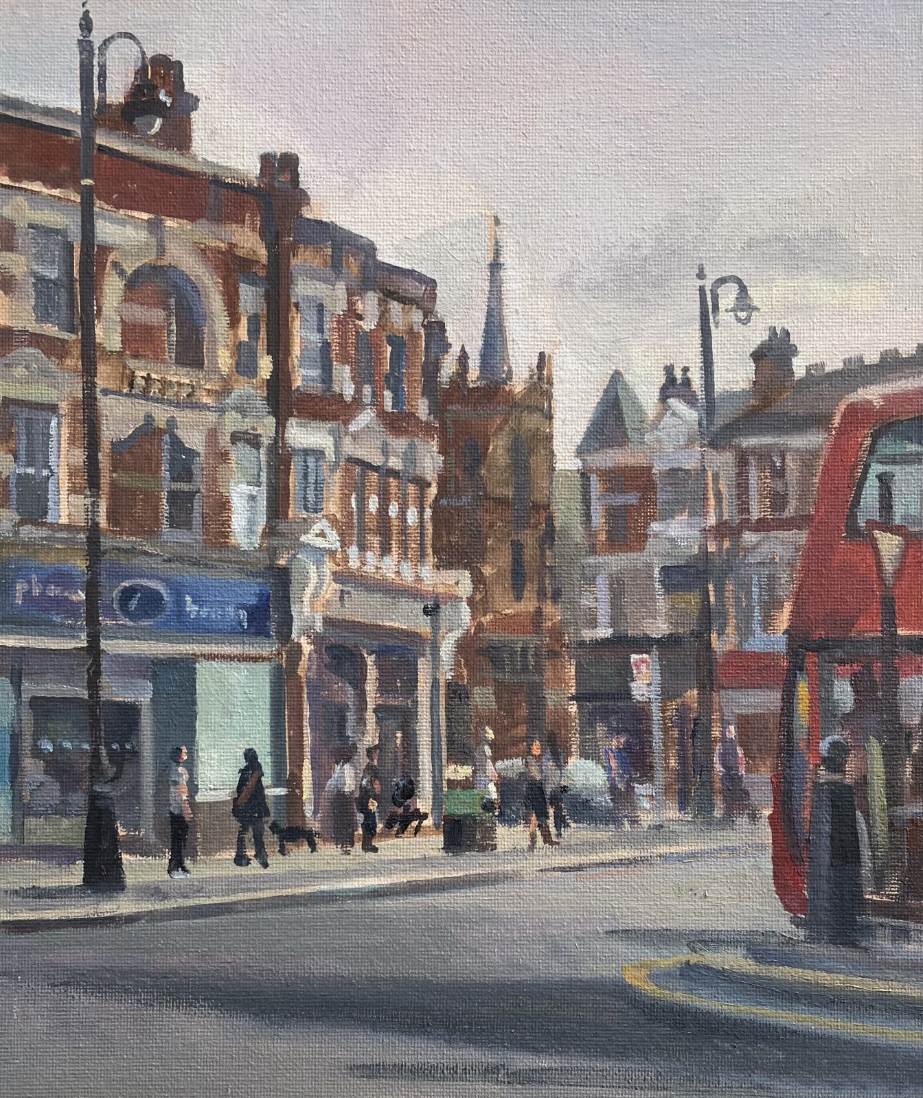Overcast Morning, Muswell Hill Roundabout 10 x 12 £450 (Sale price £300)