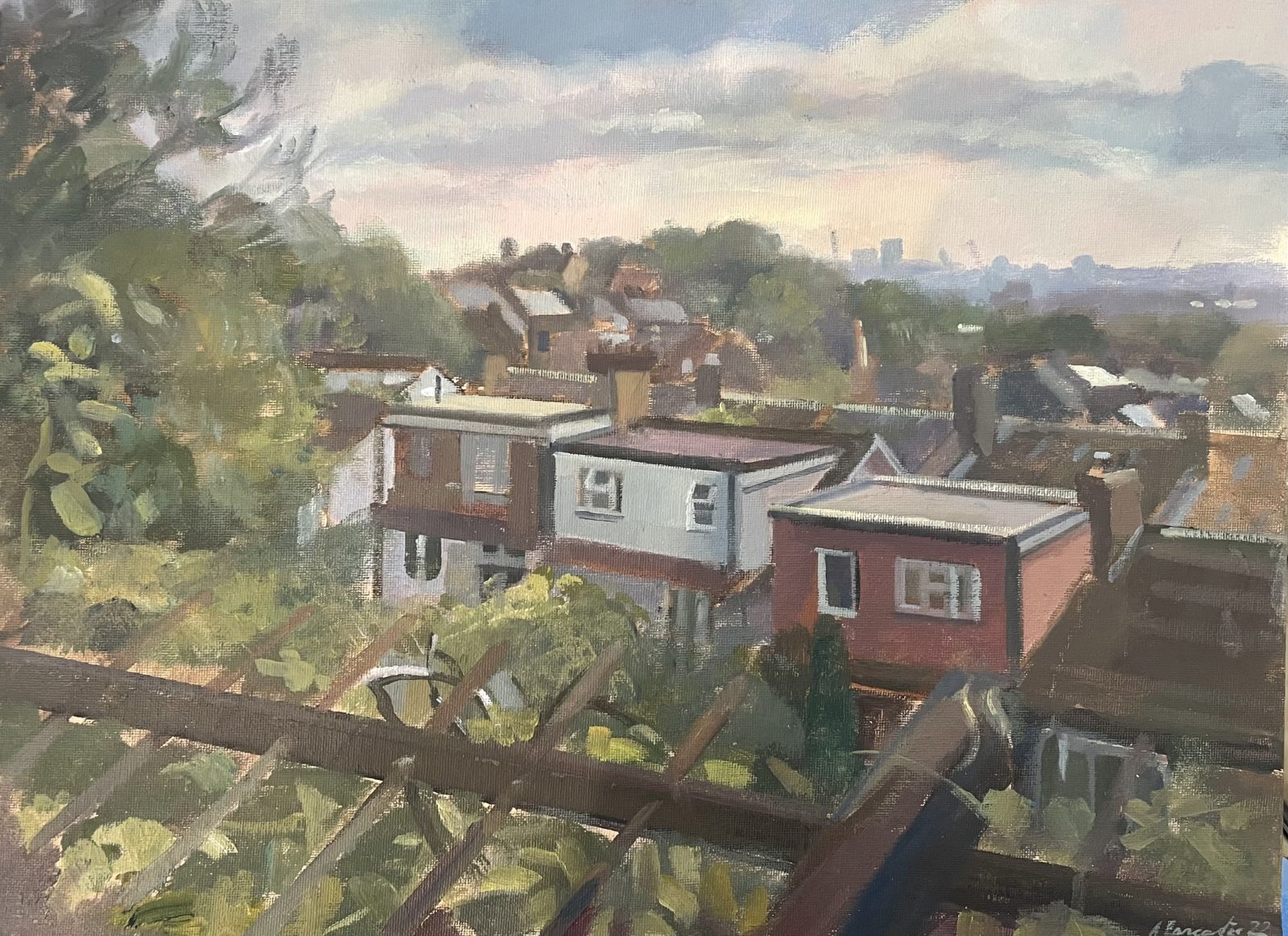 Rooftops, from Parkland Walk N10 12 x 16 £550 (SOLD)