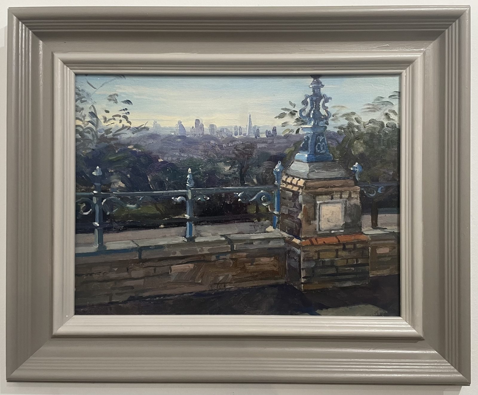 Sunrise View from Alexandra Palace 12 x 16 showing frame style. Best selling print on canvas £220 (Sale price £195)