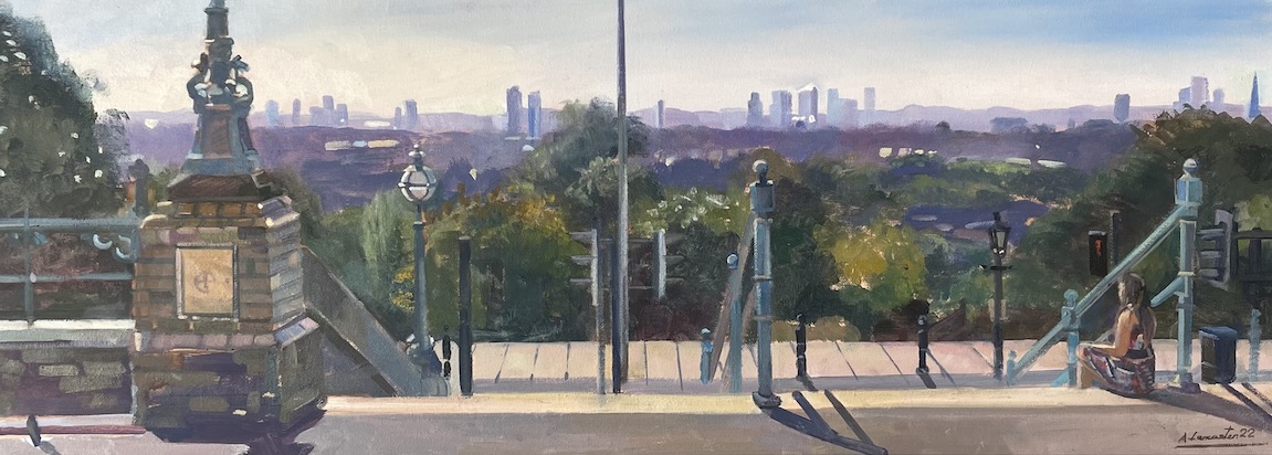 Valeria Looking Over the City of London 12 x 32 £995 (SOLD)