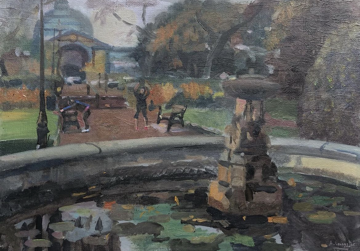 Autumn Day. The Italian Fountain. Muswell Hill 10" x 14" £475 (Sale price £295)