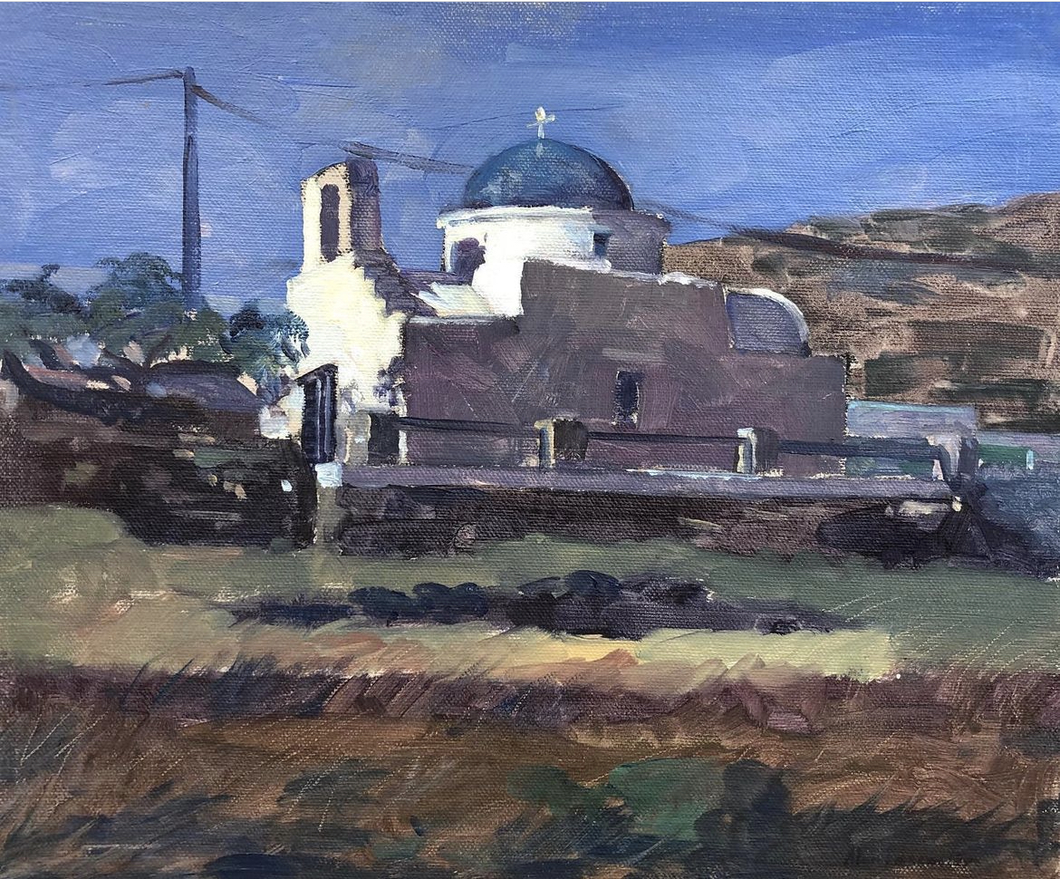 Small Church in Sifnos, Greece 10" x 12" £475 (Sale Price £250)