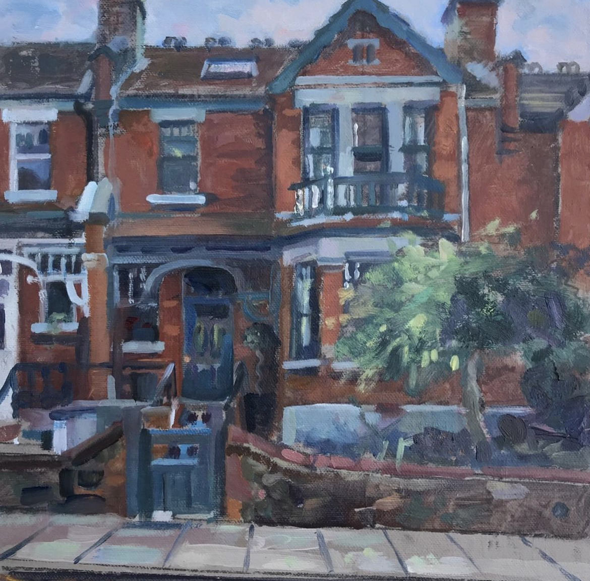 Lovely Red Brick Victorian, Dukes Avenue, Muswell Hill 10" x 12" ££475 (Sale price £250)