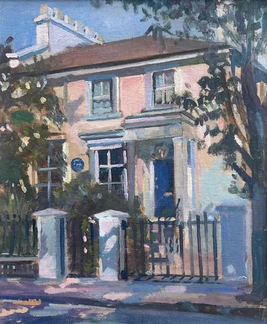 House with Blue Plaque. Carlton Hill 10" x 12" £475 (Sale price £295 including frame)